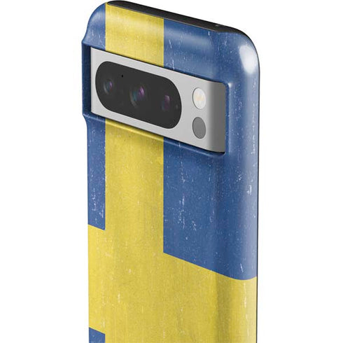 Sweden Flag Distressed Google Pixel 8 Pro Impact Case